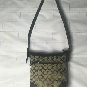 Vintage: COACH signature monogram crossbody brown purse